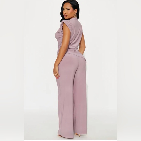 Elegant Mauve Wide-Leg 2 Piece Set - Picture 3 of 3